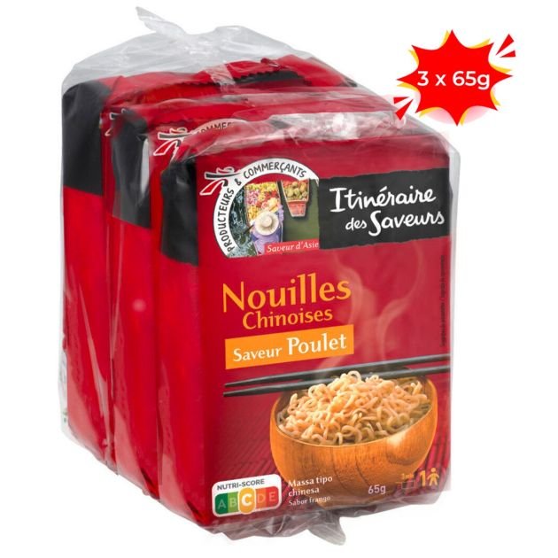 Nouilles instantanées - IDS - Saveur Poulet - 3 x 65g